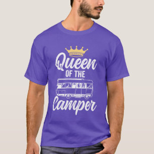 Queen Ofhe Camper Camp Campsite Camping Lover gift T-Shirt