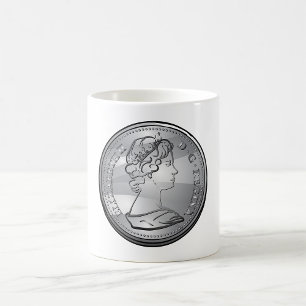 Queen On A Coin Coffee Mug