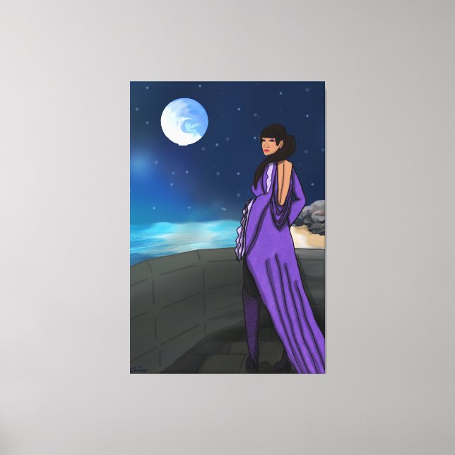 Queen on her Balcony Canvas Print (Front)