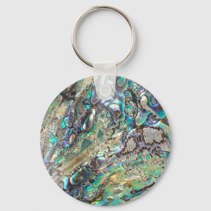 Queen paua shell key ring