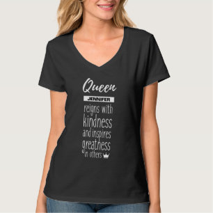 QUEEN - Personalised -Reigns, kindness, greatness T-Shirt