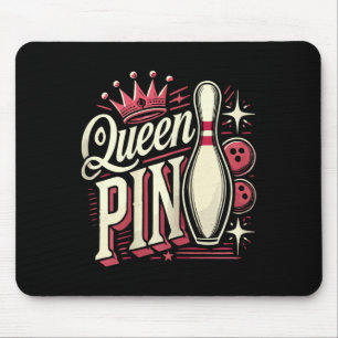 Queen Pin Shirt Bowler Bowling League For Bowling Mouse Pad