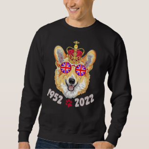 Queen Platinum Jubilee T Queen's Royal Corgi Sungl Sweatshirt