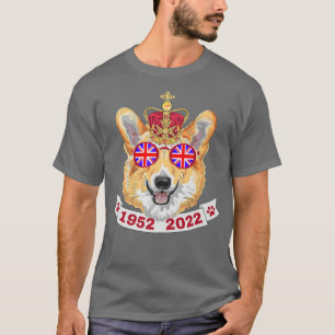 Queen Platinum Jubilee Tshirt,queens Royal Corgi S T-Shirt