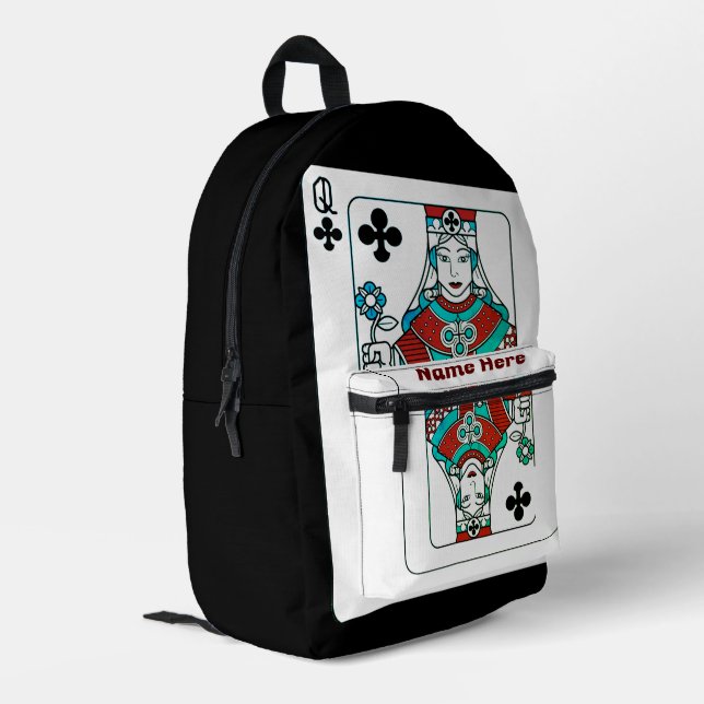 Queen Printed Backpack (Back Corner Left)