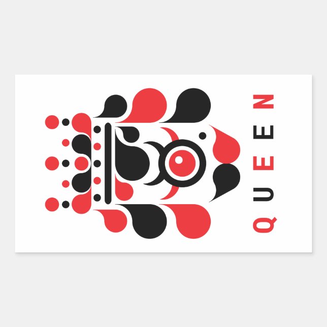 QUEEN RECTANGULAR STICKER (Front)