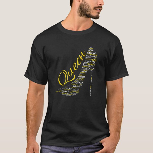 Queen Shoes Girls Black History Beautiful Mum Sist T-Shirt (Front)