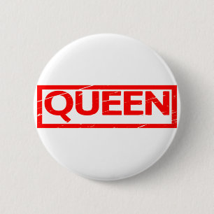 Queen Stamp 6 Cm Round Badge