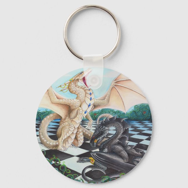 Queen Takes King Key Ring (Front)