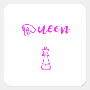 Queen – The Most Powerful Piece in Chess Square Sticker