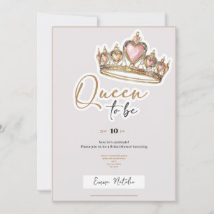 Queen to be elegant bridal shower invitation