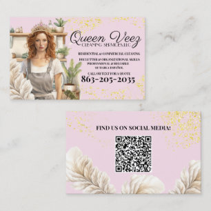 Queen Veez Cleaning Services Business Card