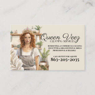 Queen Veez Cleaning Services Business Card
