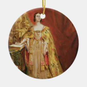 Queen Victoria (1819-1901) Taking the Coronation O Ceramic Tree Decoration