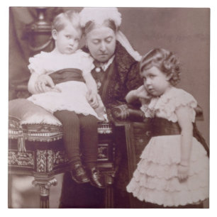 Queen Victoria (1819-1901) with her grandchildren, Tile