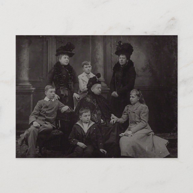 Queen Victoria and Battenberg Royal Family Postcard (Front)