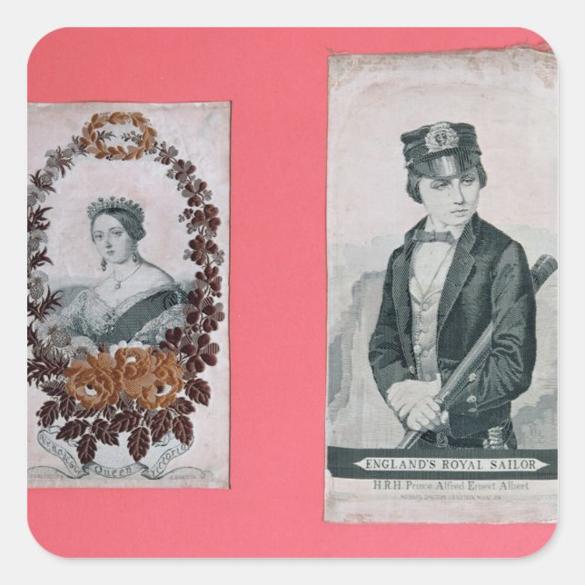 Queen Victoria and Prince Albert bookmarks Square Sticker (Front)