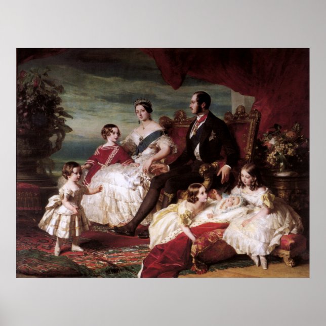 Queen Victoria and Prince Albert – Royal family Poster (Front)