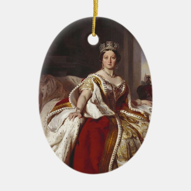 Queen Victoria: Coronation Ceramic Tree Decoration (Front)