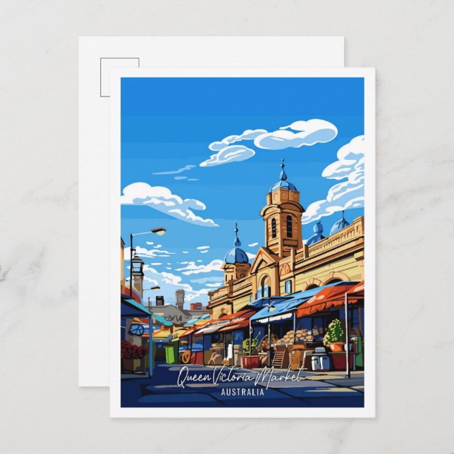 Queen Victoria Market Australia Travel Postcard (Front/Back)