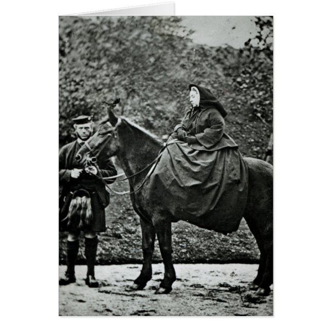 Queen Victoria  on horseback at Balmoral , 1863 (Front)