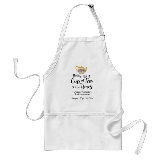 Queen Victoria Tea Apron Vintage Kitchen Gift (Front)