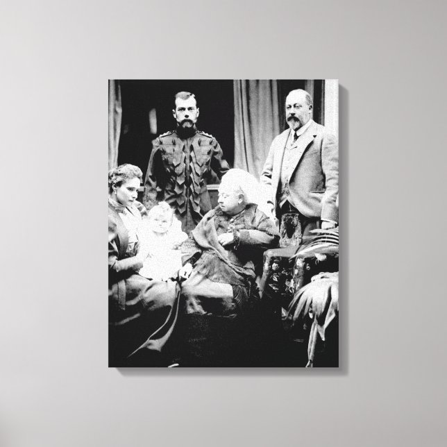 Queen Victoria, Tsar Nicholas II Canvas Print (Front)