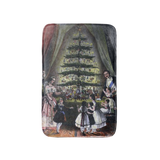 Queen Victoria's Christmas Tree Bath Mat (Front Vertical)