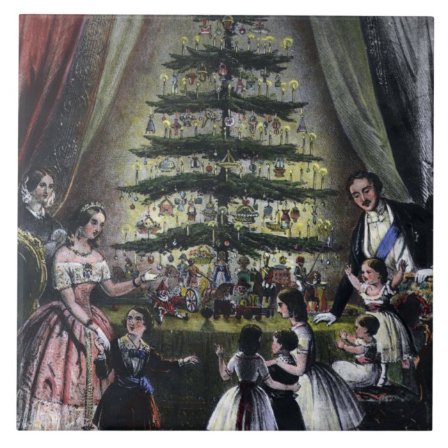 Queen Victoria's Christmas Tree Tile (Front)