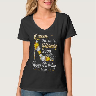 Queen Was Born In February 2000 23rd Birthday 23 Y T-Shirt