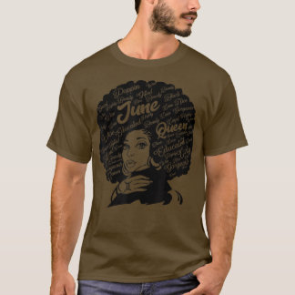Queen Was Born In June Birthday With Ruffled Hair T-Shirt