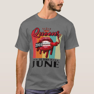 Queen Was Born In June Lips Girls Born In June 200 T-Shirt