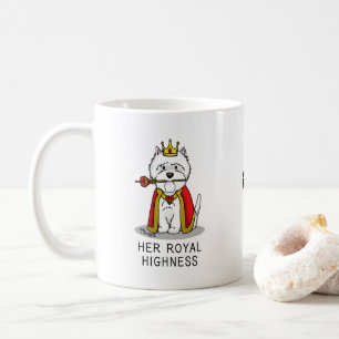 Queen Westie Dog West Highland White Terrier Coffee Mug