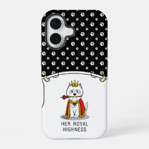 Queen Westie Dog West Highland White Terrier iPhone 16 Case