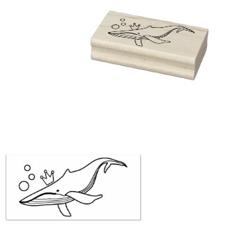 Queen Whale Rubber Stamp