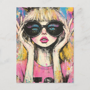 Queen With Big Glasses Postcard