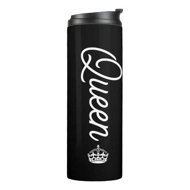 Queen With Crown Thermal Tumbler (Rotated Left)