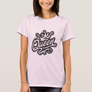 Queen With Crown, Typography Design T-Shirt