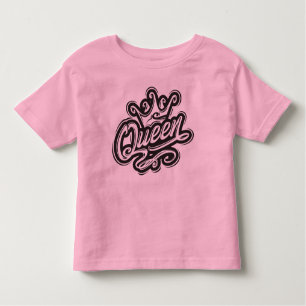 Queen With Crown, Typography Design Toddler T-Shirt