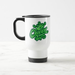 Queen With Crown, Typography Design Travel Mug
