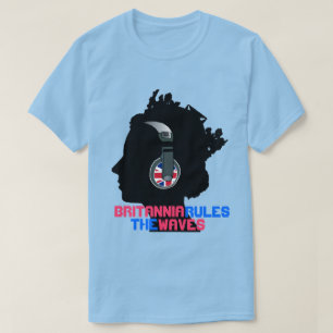 QUEEN WITH HEADPHONES: BRITANNIA RULES THE WAVES T-Shirt