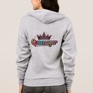Queenager Retro Aesthetic – Funny Empowering Gift Hoodie
