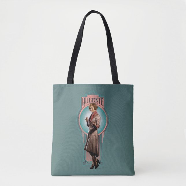 QUEENIE GOLDSTEIN™ Art Deco Panel Tote Bag (Front)
