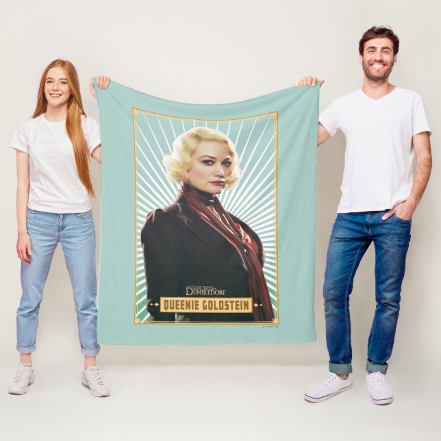Queenie Goldstein Character Graphic Fleece Blanket (In Situ)