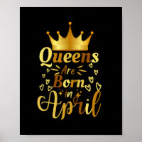 Queens Are Born In April Floor Decals