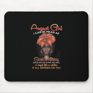 Queens Are Born In August Birthday Black Women Mouse Pad