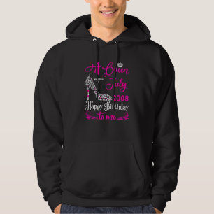 Queens Are Born In July 2008 14th Birthday For Gir Hoodie