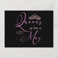 Queens are born in May birthday celebrations pink
