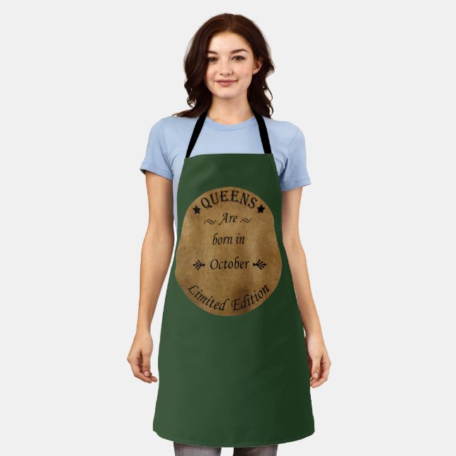 Queens are born in october apron (Worn)