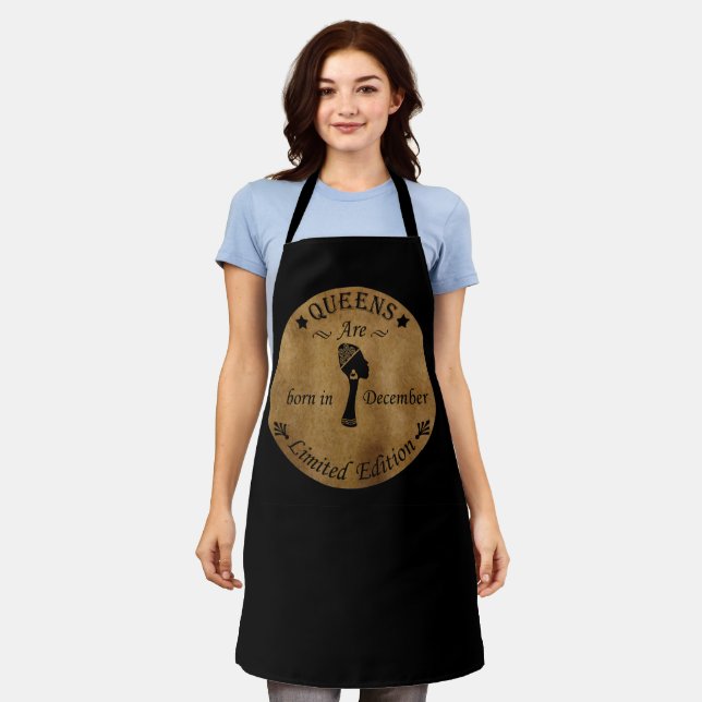 Queens are born in october apron (Worn)